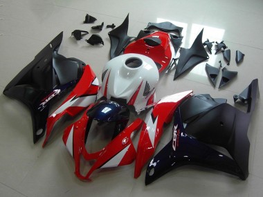 Carene Moto Honda CBR600RR 2009-2012 - Bianco Rosso Blu Scuro Nero Lucido
