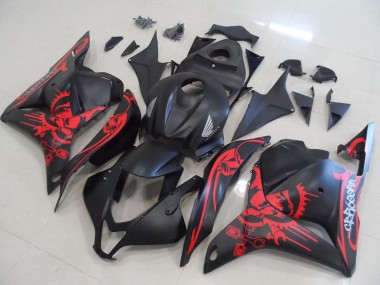Carene Moto Honda CBR600RR 2009-2012 - Nero Opaco Rosso Cranio