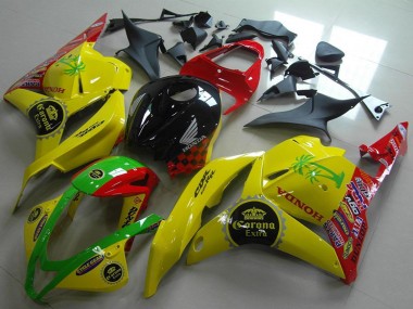 Carene Moto Honda CBR600RR 2009-2012 - Giallo Rosso Verde Nero Lucido Corona Extra