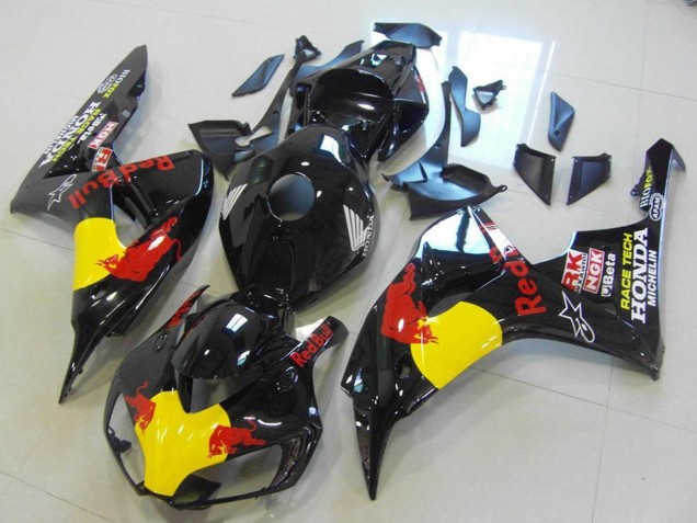 Carene Moto Honda CBR1000RR 2006-2007 - Nero Lucido Giallo Red Bull