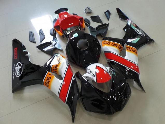 Carene Moto Honda CBR1000RR 2006-2007 - Rosso Bianco Arancia Nero Lucido Corsa