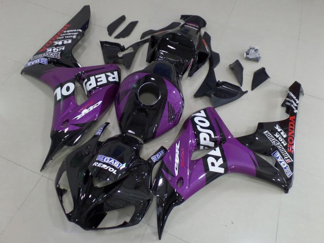 Carene Moto Honda CBR1000RR 2006-2007 - Nero Lucido Viola Repsol