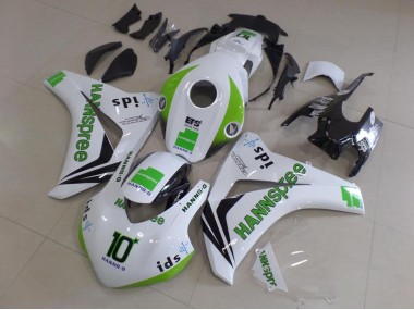 Carene Moto Honda CBR1000RR 2008-2011 - Bianco Verde Nero Lucido Hannspree 10