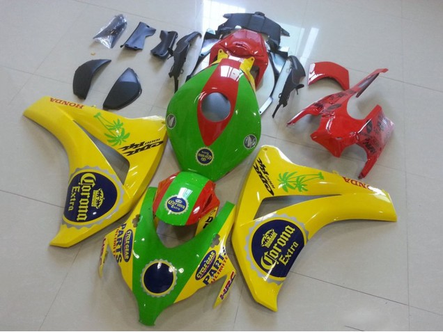 Carene Moto Honda CBR1000RR 2008-2011 - Giallo Verde Rosso Nero Corona