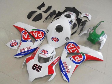 Carene Moto Honda CBR1000RR 2008-2011 - Bianco Rosso Blu Pata 65