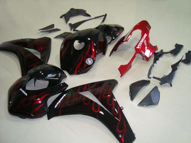 Carene Moto Honda CBR1000RR 2008-2011 - Nero Lucido Rosso Fiamma Corsa