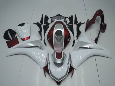 Carene Moto Honda CBR1000RR 2008-2011 - Bianco Argento Rosso Bordeaux