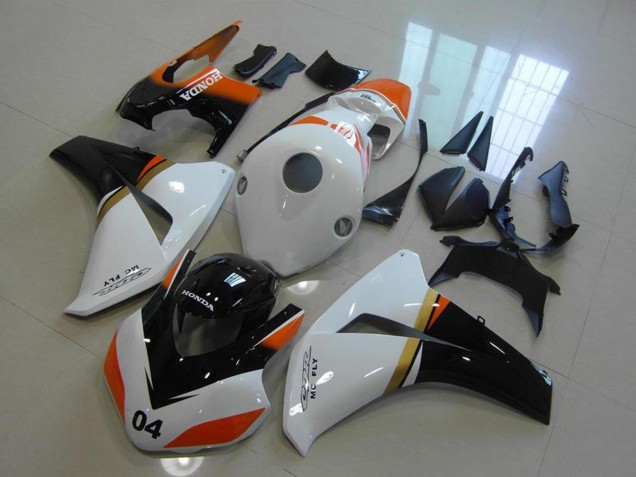 Carene Moto Honda CBR1000RR 2008-2011 - Bianco Arancia Nero Lucido Corsa