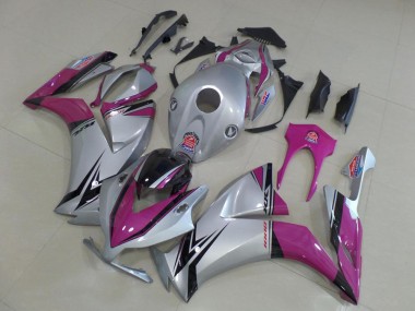 Carene Moto Honda CBR1000RR 2012-2016 - Argento Rosa Nero Lucido