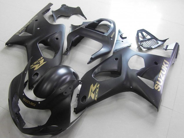 Carene Moto Suzuki GSXR 1000 2000-2002 - Nero Opaco Oro Decal