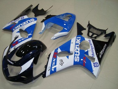 Carene Moto Suzuki GSXR 1000 2000-2002 - Bianco Blu Nero Lucido