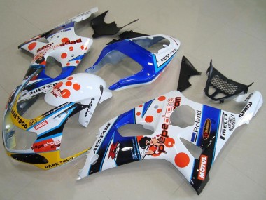Carene Moto Suzuki GSXR 1000 2000-2002 - Bianco Blu Rosso Giallo Nero Dark Dog Motul Pepe Phone