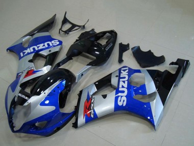 Carene Moto Suzuki GSXR 1000 2003-2004 - Argento Blu Nero Lucido Rosso