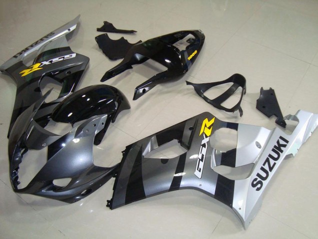 Carene Moto Suzuki GSXR 1000 2003-2004 - Argento Grigio Nero Giallo
