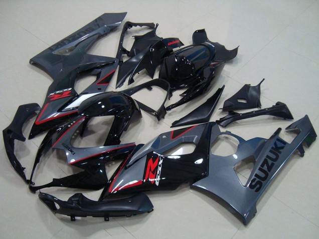 Carene Moto Suzuki GSXR 1000 2005-2006 - Nero Lucido Nero Opaco Rosso