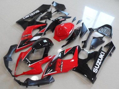 Carene Moto Suzuki GSXR 1000 2005-2006 - Rosso Nero Lucido OEM Stile
