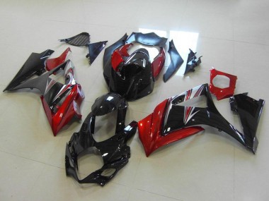 Carene Moto Suzuki GSXR 1000 2007-2008 - Rosso Nero Lucido No Decal