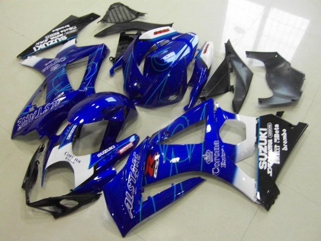 Carena Moto Suzuki GSXR 1000 2007-2008 - Blu Bianco Nero Corona