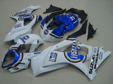 Carene Moto Suzuki GSXR 1000 2007-2008 - Bianco Blu Lucky Strike