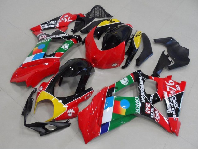 Carene Moto Suzuki GSXR 1000 2007-2008 - Rosso Giallo Nero Blu Bianco Verde