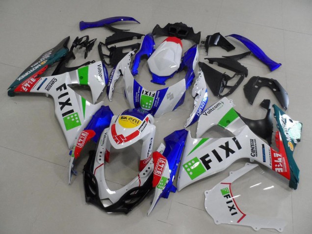 Carene Moto Suzuki GSXR 1000 2009-2016 - Bianco Blu Verde Giallo Rosso Fixi