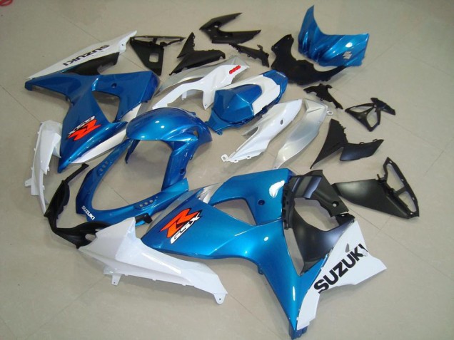 Carene Moto Suzuki GSXR 1000 2009-2016 - Azzurro Chiaro Bianco Nero OEM Stile