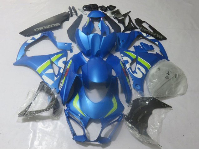 Carene Moto Suzuki GSXR 1000 2017-2024 - Blu Verde Lime Bianco