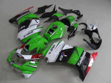 Carene Moto Kawasaki ZX250R 2008-2012 - Bianco Verde Nero Rosso Elf