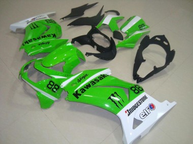 Carene Moto Kawasaki ZX250R 2008-2012 - Bianco Verde Nero Mostro 88