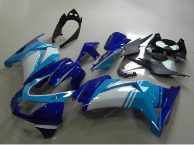 Carene Moto Kawasaki ZX250R 2008-2012 - Azzurro Chiaro Bianco Blu Scuro