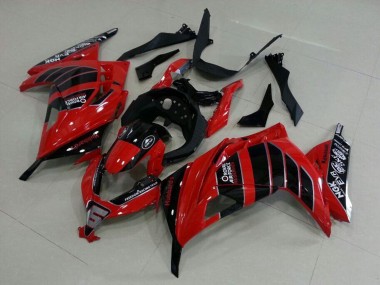 Carene Moto Kawasaki ZX300R 2013-2018 - Rosso Nero Air Force