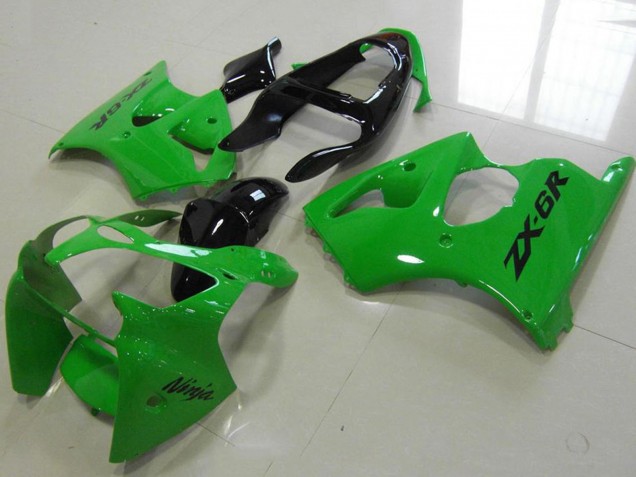 Carena Moto Kawasaki ZX6R 2000-2002 - Verde Nero Lucido