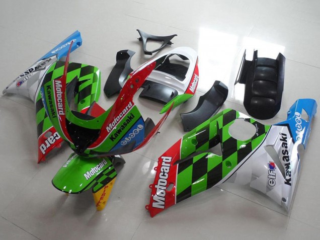 Carene Moto Kawasaki ZX6R 2003-2004 - Bianco Rosso Verde Blu Nero Motocard