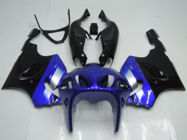 Carene Moto Kawasaki ZX7R 1996-2003 - Blu Argento Nero Lucido