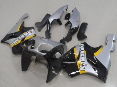 Carene Moto Kawasaki ZX7R 1996-2003 - Argento Nero Lucido Giallo