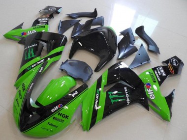 Carene Moto Kawasaki ZX10R 2006-2007 - Verde Nero Lucido Mostro Corsa