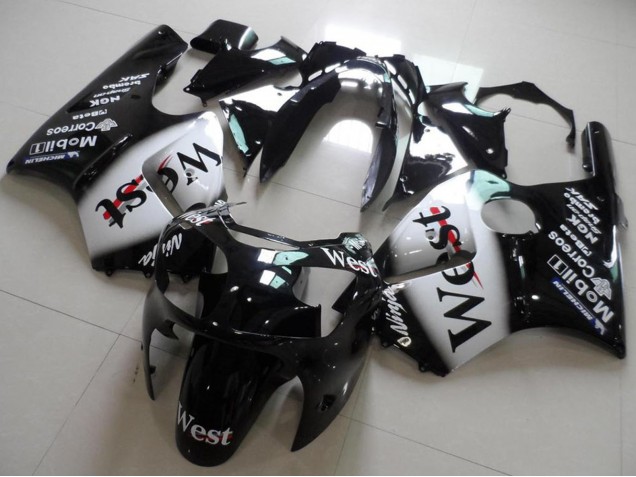 Carene Moto Kawasaki ZX12R 2000-2001 - Nero Lucido Bianco West