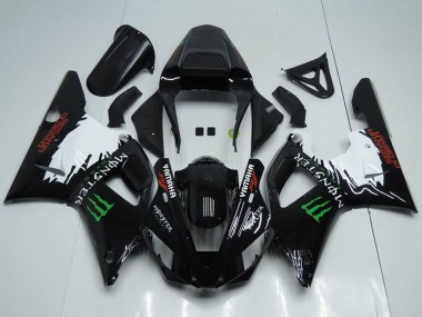 Carene Moto Yamaha YZF R1 2000-2001 - Nero Lucido Bianco Rosso Verde Mostro