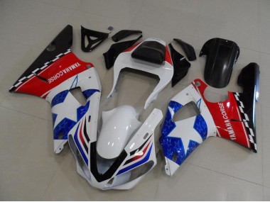 Carene Moto Yamaha YZF R1 2000-2001 - Bianco Rosso Blu Nero Corse