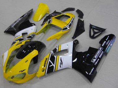 Carene Moto Yamaha YZF R1 2000-2001 - Giallo Bianco Nero Anniversary Motul Michelin