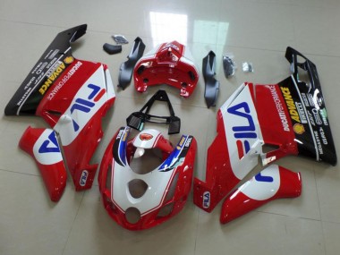 Carene Moto Ducati 749 999 2003-2004 - Bianco Rosso Blu Nero Lucido Fila