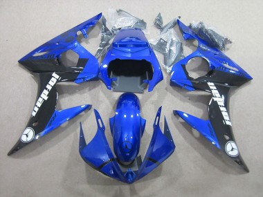 Carene Moto Yamaha YZF R6 2003-2004 - Blu Nero Lucido Jordan