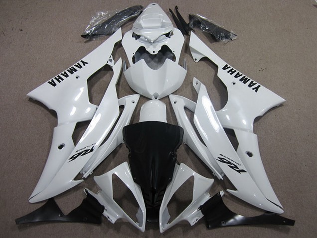Carene Moto Yamaha YZF R6 2008-2016 - Bianco Nero Decals