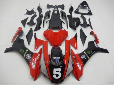 Carene Moto Yamaha YZF R1 2015-2019 - Rosso Nero Verde Mostro 5