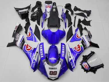 Carene Moto Yamaha YZF R1 2015-2019 - Bianco Blu Nero Rosso PATA 88
