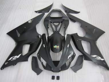 Carene Moto Yamaha YZF R1 2000-2001 - Nero Opaco Bianco Decal
