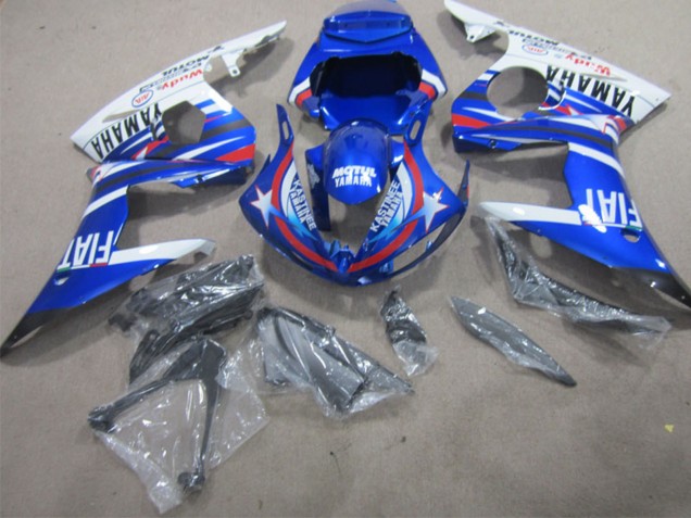 Carene Moto Yamaha YZF R1 2002-2003 - Bianco Blu Rosso Motul Fiat