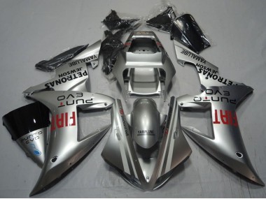 Carene Moto Yamaha YZF R1 2002-2003 - Argento Rosso Fiat