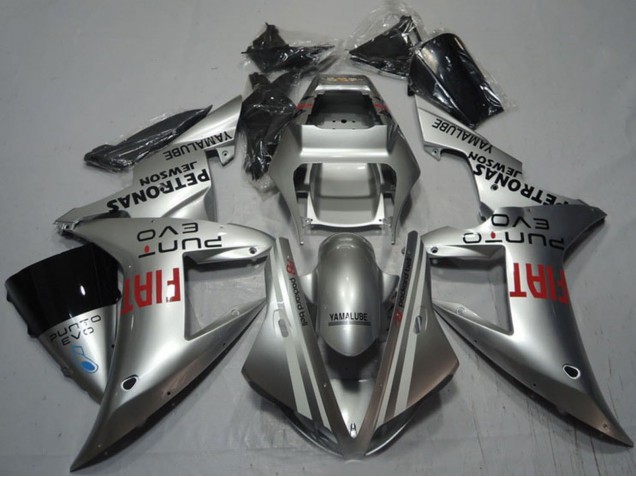 Carene Moto Yamaha YZF R1 2002-2003 - Argento Rosso Fiat