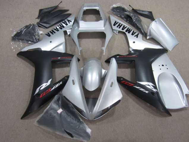 Carene Moto Yamaha YZF R1 2004-2006 - Argento Nero Opaco